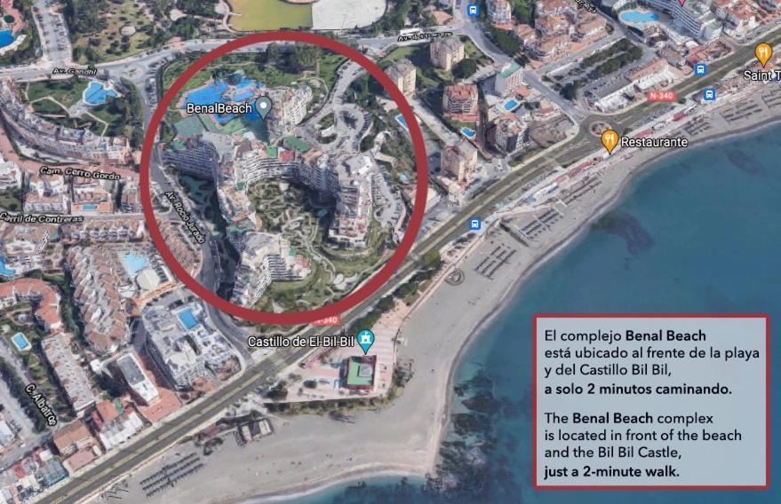 Benal beach suite, estudio con parque acuático y vistas al mar. Benalmádena Exterior foto